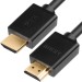 Greenconnect Кабель 5.0m HDMI версия 2.0, HDR 4:2:2, Ultra HD, 4K 60 fps 60Hz/5K*30Hz, 3D, AUDIO, 18.0 Гбит/с, 28/28 AWG, OD7.3mm, тройной экран, черный, GCR-HM411-5.0m Greenconnect HDMI (m) - HDMI (m) 5м