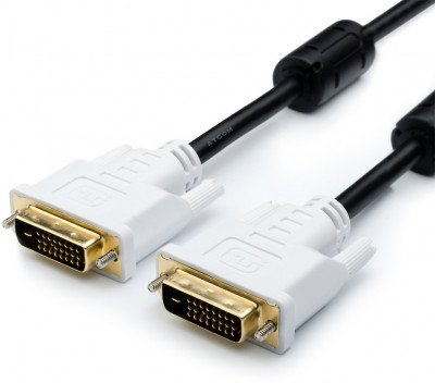 Кабель DVI 1.8 м (DVI-D Dual link, 24 pin, пакет) ATcom DVI-D (m) - DVI-D (m) 1.8 м