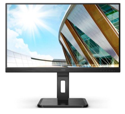МОНИТОР 23.8" AOC 24P2QM Black с поворотом экрана (VA, 1920x1080, 75Hz, 4 ms, 178°/178°, 300 cd/m, 20M:1, +DVI, +HDMI)