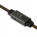 GCR Кабель активный 15.0m USB 2.0, AM/mini 5P, черно-прозрачный, с усилителем сигнала, разъём для доп.питания, 28/24 AWG, GCR-UM2M5P1-BD2S-15.0m Greenconnect  USB 2.0 Type-AM - miniUSB 15м
