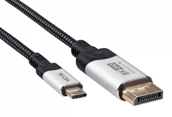 Кабель-адаптер DP A(m) <-->USB 3.1 Type-Cm,bi-direct, 8K@60Hz, 1.8m , VCOM <CU422VB-1.8>
