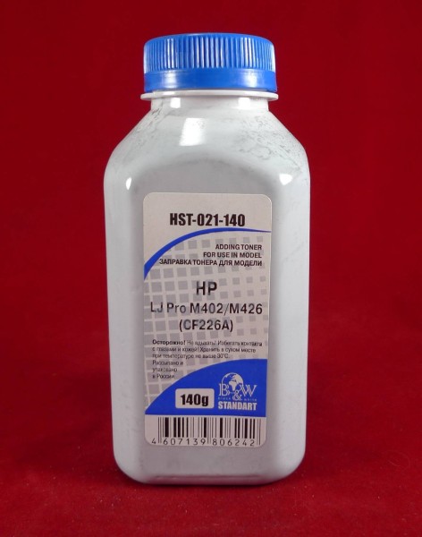 Тонер для картриджей CF226A/CF259A (фл. 140г) B&W Standart фас.Россия