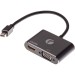 Кабель-переходник miniDisplayPort(M) ---> HDMI(F)+VGA(F)4K@30Hz VCOM Allum shell<CG646M-0.15> VCOM CG646M-0.15