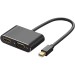 Кабель-переходник miniDisplayPort(M) ---> HDMI(F)+VGA(F)4K@30Hz VCOM Allum shell<CG646M-0.15> VCOM CG646M-0.15