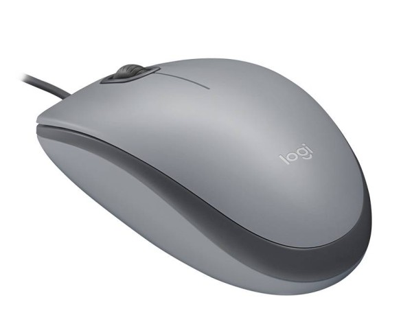 Logitech Мышь M110 Silent (M110s) Mid Gray, бесшумная (НА 90 % МЕНЬШЕ ШУМА), оптическая, 1000dpi, USB, 1.8м, серый.