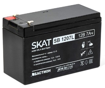 Аккумулятор свинцово-кислотный Бастион SKAT SB 1207L 