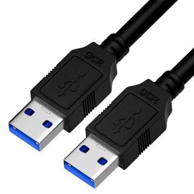 Кабель интерфейсный USB 3.0, 2.0m, AM/AM, черный, двойной экран, армированный, морозостойкий Кабель интерфейсный Greenconnect USB 3.0, 2.0m, AM / AM