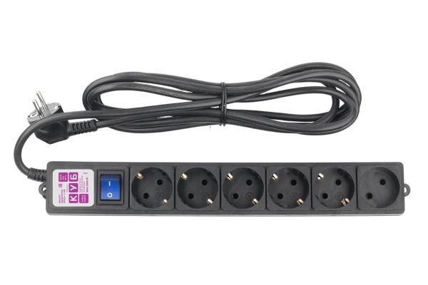 Фильтр-удлинитель Power Cube 3.0 м 6 розеток, SPG6-B1