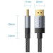 Кабель Vention DisplayPort v2.1 20M/20M - 2м Тканевая оплетка Vention HGBHH