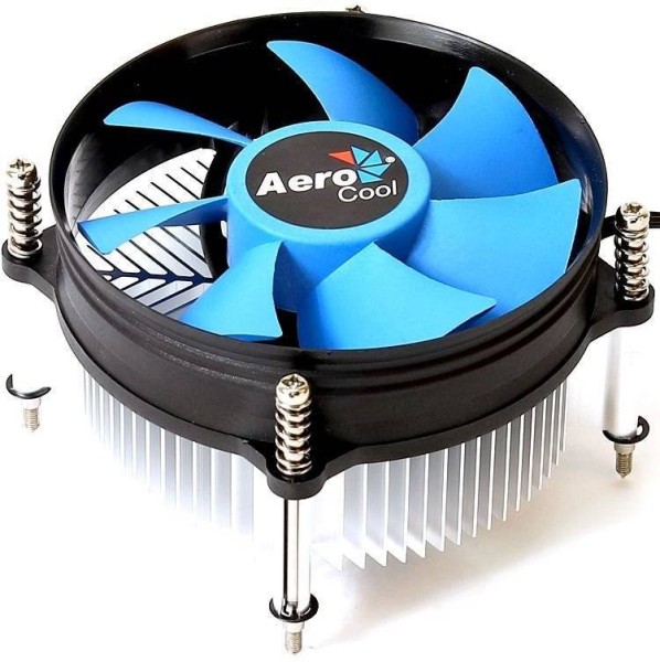 Кулер CPU Aerocool BAS AUG (универсальный, 125W, 15-26 dB, 1000-2000 rpm, 120мм, 4pin, медь+ алюминий) RTL 