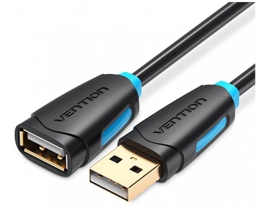 Кабель-удлинитель Vention USB 2.0 AM/AF - 5м Чёрный Vention USB 2.0 Type-AM - USB 2.0 Type-AF 5м