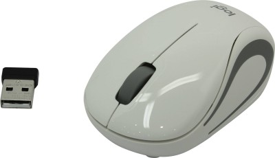 Logitech Мышь беспроводная M187 Mini Mouse, White (белая, оптическая, 1000dpi, 2.4 GHz/USB-ресивер)
