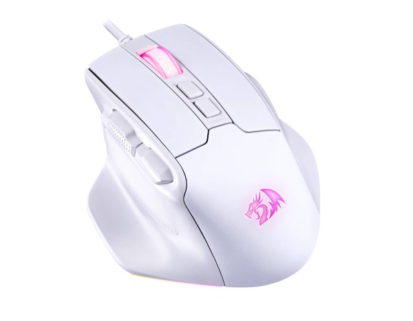 Redragon Игровая мышь проводная Bullseye белый,RGB,7кн,12400dpi