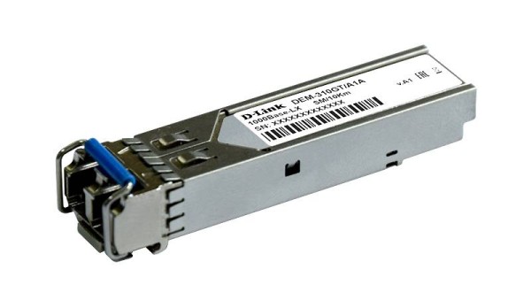 D-Link DEM-310GT/A1A SFP-трансивер с 1 портом 1000Base-LX для одномодового оптического кабеля (до 10 км)