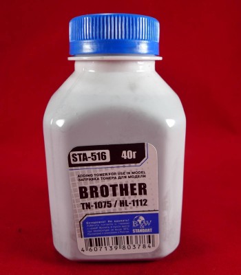 Тонер Brother TN 1075/1070/1060/1050/1040/1030/1020/1010/1000 HL-1112/1110/1111/1118 (фл. 40г) B&W Standart фас.Россия