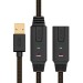 GCR Удлинитель активный 20.0m(10m+10M) USB 2.0 AM/AF GOLD с 2-мя усилителями сигнала Premium, 24/22 AWG, 44-050596 Greenconnect USB 2.0 Type-AM - USB 2.0 Type-AF 20м