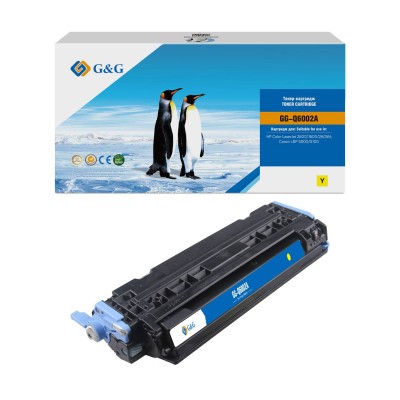 Картридж G&G, аналог HP Q6002A/ Canon LBP 5000/5100 желтый 2k с чипом