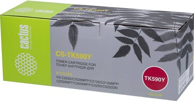 Картридж лазерный Cactus CS-TK590Y TK-590Y желтый (5000стр.) для Kyocera FS-C2026MFP/C2126MFP/C2526M
