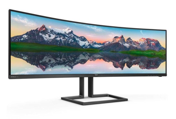 МОНИТОР 49" PHILIPS 498P9Z/00 Black (VA, изогнутый, 5120x1440, HDR400, 165Hz, 4 ms, 178°/178°, 550 cd/m, 80M:1,+3xHDMI)