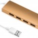 Greenconnect USB 2.0 Разветвитель GCR-UH214BR на 4 порта  0,15m , Bronze Greenconnect GCR-UH214BR