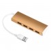 Greenconnect USB 2.0 Разветвитель GCR-UH214BR на 4 порта  0,15m , Bronze Greenconnect GCR-UH214BR