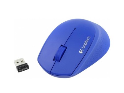 Logitech Мышь беспроводная M280 Blue (синяя, оптическая, 1000dpi, 2.4 GHz/USB-ресивер, под правую руку)