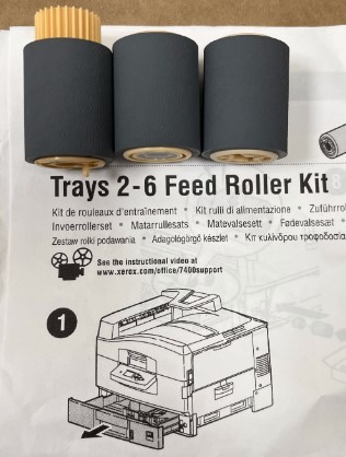 Комплект роликов лотка 1 (кассеты) OKI C9600/9650/9800/9850/9655, Xerox Phaser 7400