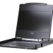 Kонсоль управления, для KVM-переключателей, электрон., 19", HD, SVGA+KBD+MOUSE PS/2 USB,DVI с KVM шнуром USB 1.8м, LCD экран 17", лат./рус.Kлав., (выход на вторую конс 1280x1024 75Hz DDC2BKрепление SINGLE RAIL доп.порт USB A-типа Female) ATEN CL6700MW