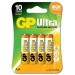 Алкалиновые батарейки GP Ultra Alkaline 15А AA - 4 шт. на блистере GP 4891199027598