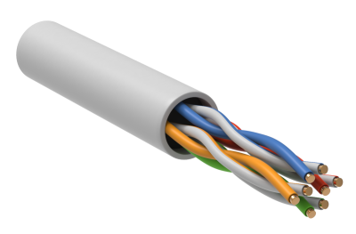 Каб. в. п. U/UTP кат. 5E 4 пары LSZH 1м бел. GENERICA ITK BC1-C5E04-128-305-G