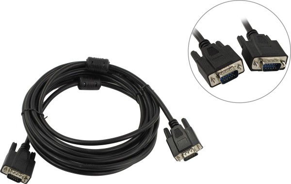 Кабель соединительный SVGA (15m/15m) 5m 2 фильтра TV-COM <QCG341AD-5M>