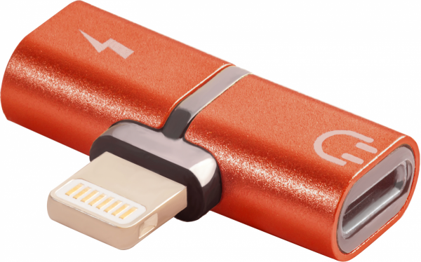 Greenconnect Адаптер-переходник USB 2.0 Lightning 8pin/jack 3,5mm аудио, красный, GCR-51149 Greenconnect USB 2.0 Lightning 8pin/jack 3,5mm аудио, красный