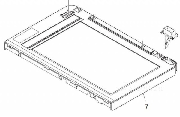 Верхняя крышка узла сканера KYOCERA 302LW94100/302H994420