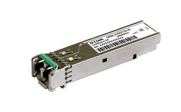 D-Link DEM-315GT/A1A SFP-трансивер, 1000Base-ZX (Duplex LC), 1550нм, одномод, до 80км