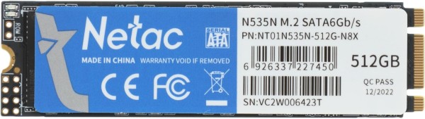Накопитель SSD Netac NT01N535N-512G-N8X