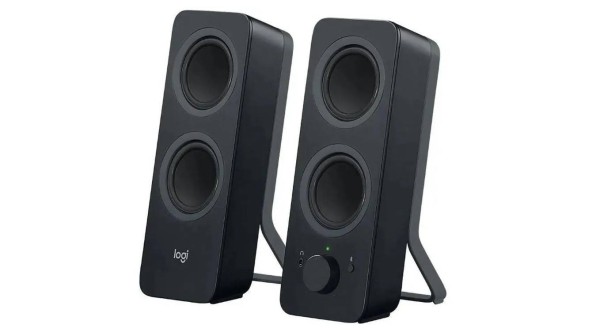 Logitech Акустическая 2.0 система Z207, 10 Вт, Bluetooth 4.2, рег. на передней панели, разъем для наушников, чёрный.