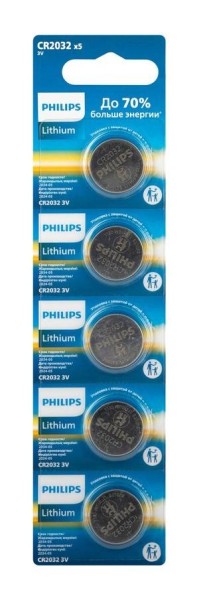 Батарейки Philips CR2032-1BL