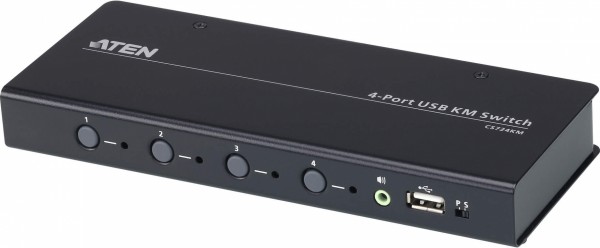4-портовый USB КМ-переключатель с функцией Boundless Switching (кабели включены) ATEN CS724KM