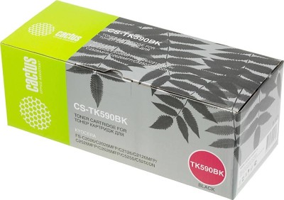 Картридж лазерный Cactus CS-TK590BK TK-590K черный (7000стр.) для Kyocera FS-C2026MFP/C2126MFP/C2526