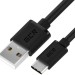 Greenconnect QC Кабель 1.0m, TypeC, быстрая зарядка, черный TPE, черные коннекторы, 28/22 AWG, GCR-52726 Greenconnect
