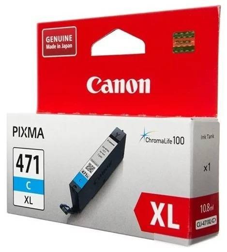 Картридж CANON CLI-471XL C голубой, увеличенной емкости 11 мл, 715 стр