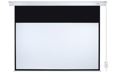 [LMC-101114] Экран с электроприводом Lumien [Master Control] 204х240 см (раб.область 130х232см) (105") Matte White FiberGlass черн. кайма сверху 70 см 16:9