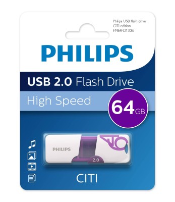Флеш накопитель 64GB PHILIPS CITI2.0 64GB, USB 2.0