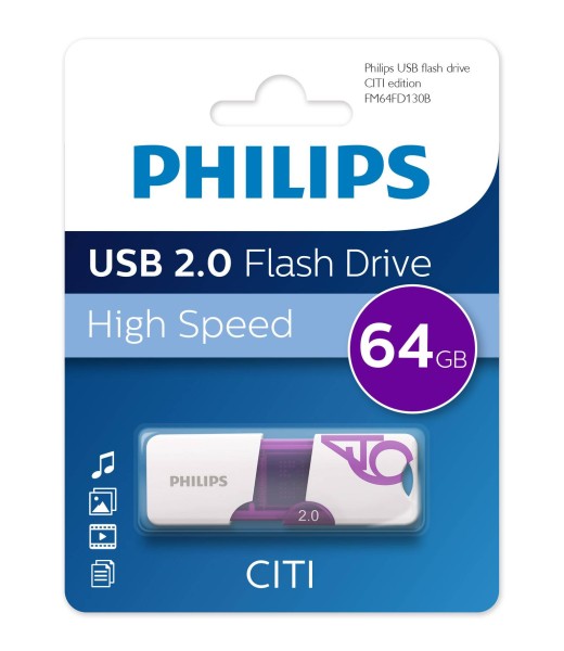 Флеш накопитель 64GB PHILIPS CITI2.0 64GB, USB 2.0