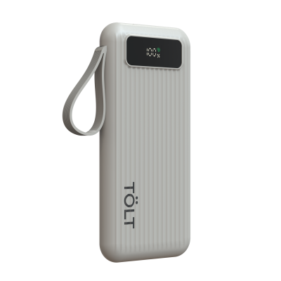 Портативный аккумулятор TOLT Stor SR-LB10D, 10000mAh, 22,5W, fast charging and PD, beige TOLT SR-LB10D