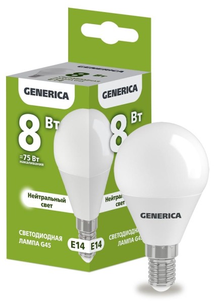 Лампа светодиодная IEK LL-G45-08-230-40-E14-G
