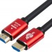 Кабель HDMI 1 m (Red/Gold, в пакете)  VER 2.0 ATcom HDMI (m) - HDMI (m) 1м