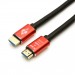 Кабель HDMI 1 m (Red/Gold, в пакете)  VER 2.0 ATcom HDMI (m) - HDMI (m) 1м