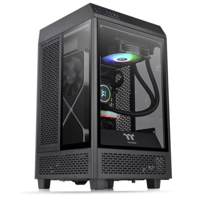 Корпус Thermaltake The Tower 100 Black Mini Chassis (mini-ITX , без БП, Steel, Plastic, TG)(CA-1R3-00S1WN-00)