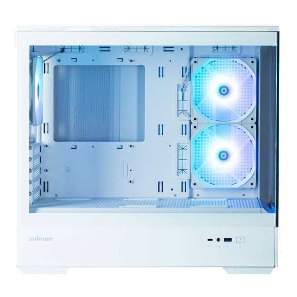 Корпус Zalman P30 WHITE Micro-ATX Mini-Tower (mATX/Mini-ITX, без БП, Steel, Plastic, Tempered Glass, 3x120mm (ARGB Fan) 